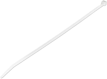 StarTech.com 10"(25cm) Cable Ties - 1/8"(4mm) wide, 2-5/8"(68mm) Bundle Diameter, 50lb(22kg) Tensile Strength, Nylon Self Locking Zip Ties w/Curved Tip, 94V-2/UL Listed, 1000 Pack - White, TAA