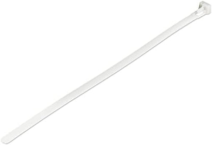 StarTech.com 10"(25cm) Reusable Cable Ties - 1/4"(7mm) wide, 2-1/2"(65mm) Bundle Dia. 50lb(22kg) Tensile Strength, Releasable Nylon Ties, Indoor/Outdoor, 94V-2/UL Listed, 100 Pack - White, TAA