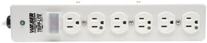TRIPP LITE Hospital-Grade Surge Protector Medical Power Strip, 6 Outlets, Right-Angle NEMA 5-15PHG Plug, 6 Foot / 1.8M Cord, 1050 Joule Protection, (SPS606HGRA)