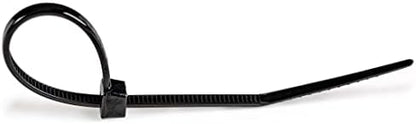 StarTech 4"(10cm) Cable Ties, 94V-2/UL Listed, Black, TAA (CBMZT4B)