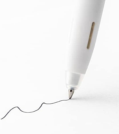Zebra Pen bLen White Retractable Gel Pen, Black Ink, 0.7mm, 2-Pack