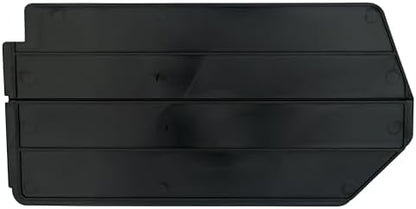 Akro-Mils 40239 Plastic Length Dividers for AkroBins Stackable Storage Bins Model 30239, Custom Storage Inserts for Tools, Crafts & Supplies, 6-Pack, Black