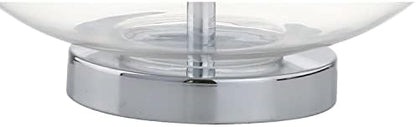 JONATHAN Y Cecile 25.5" Metal Glass Lamp, Clear/Chrome, Set of 2
