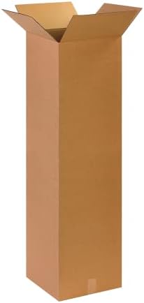 BOX USA 14 x 14 x 48 Corrugated Cardboard Boxes, Tall 14"L x 14"W x 48"H, Pack of 10 | Shipping, Packaging, Moving, Storage Box for Home or Business, Strong Wholesale Bulk Boxes