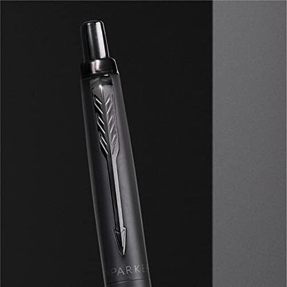 Parker Jotter XL Ballpoint Pen, Monochrome Matte Black, Medium Point, Blue Ink, Gift Box - Smooth Writing, Signature Design, Stationary, Desk Essentials