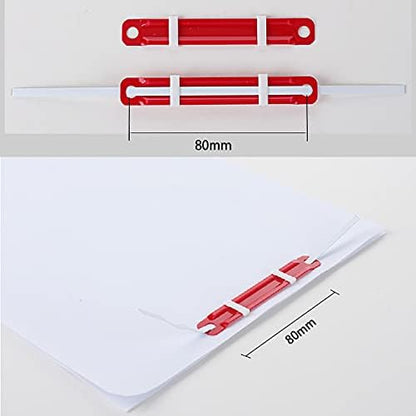 100 Pcs Plastic Paper Fasteners Colorful Plastic Document File Fastener 2-Hole Binder Clips Paper, Loose-Leaf Binding Clamp