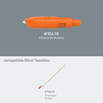 Slice 10418-CS Micro-Ceramic Blade for Slice Precision Cutter, 10416 Replaceable Blade, Lasts up to 11x Longer Than Metal, Blade Cartridge for Hobby Knife, Safer Cutting (24 Pack)