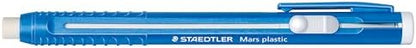 STAEDTLER Mars Plastic Eraser Pen with Refillable Holder, German-Made Eraser for Pencils, Smudge-Free & Tear-Free Precision, Retractable Design with Clip, Blue