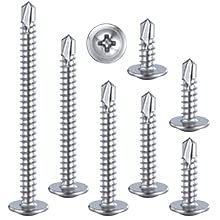 (200 pcs) Wensilon #10×1”for Sheet Metal Self-Tapping Screws 410 Stainless Steel Truss Head High-Strength Quick Tapping Screws