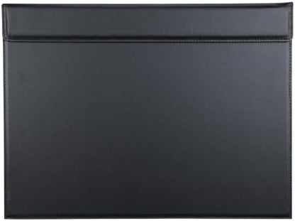 KINGFOM 18''x14'' Large Rectangle A3 Desk Writing & Drawing Desk Pad &Board Table Protector Mat with Paper Clip on Top Black