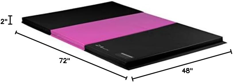 Z Athletic Folding Mat for Gymnastics, Tumbling, Cheerleading, and More, 4 Ft x 6 Ft x 2 In