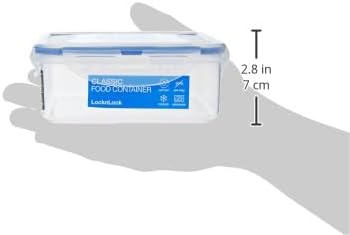 LOCK & LOCK Easy Essentials Food Storage lids/Airtight containers, BPA Free, Square-29 oz-for Veggies, Clear