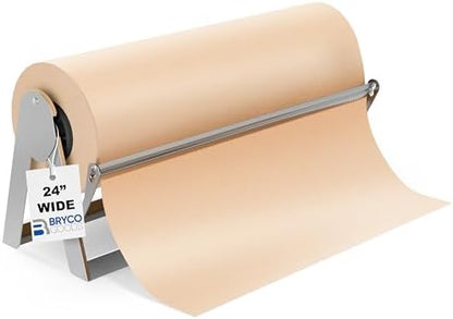 Bryco Goods 24 Inch Butcher & Kraft Paper Roll Dispenser and Cutter
