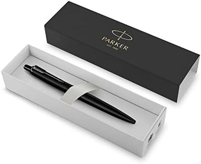 Parker Jotter XL Ballpoint Pen, Monochrome Matte Black, Medium Point, Blue Ink, Gift Box - Smooth Writing, Signature Design, Stationary, Desk Essentials