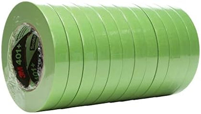 3M High Performance Green Masking Tape 401+, 12 mm x 55 m 6.7 mil