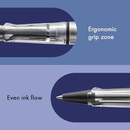 Lamy safari vista - Rollerball Pen with ergonomic grip & line width M - for pleasant long writing - made of robust ASA plastic - including rollerball refill M 63 in blue