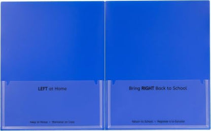 C-Line Classroom Connector School-to-Home Folders, Blue, 10 per Box (32505) (Pack of 10)