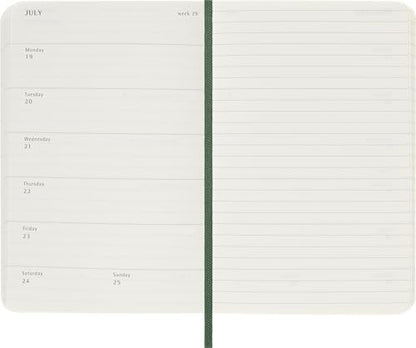 Moleskine 2027 12-Month Weekly Planner, Pocket, Myrtle Green, Softcover