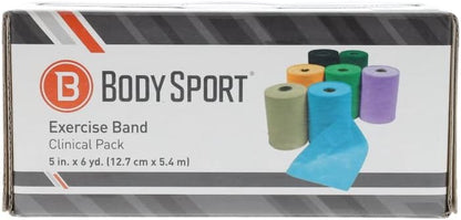 BodySport® Exercise Band, 5 in. x 6 yd. - Professional Resistance Bands for Home Fitness & Gym Exercises - Workout & Rehab Equipment