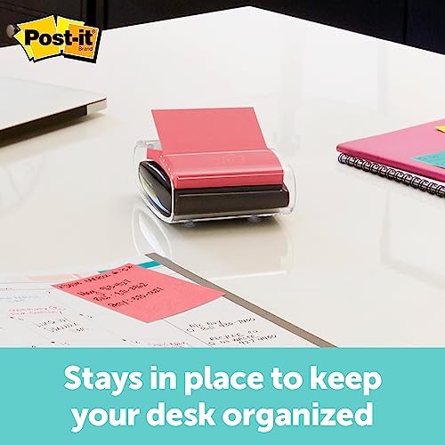 Post-it Pop-up Notes Dispenser, 3x3 in, Black Base Clear Top, Pack Includes Dispenser and a 45-Sheet Pad of Pop-up Notes (WD-330-BK) (Pack of 2)