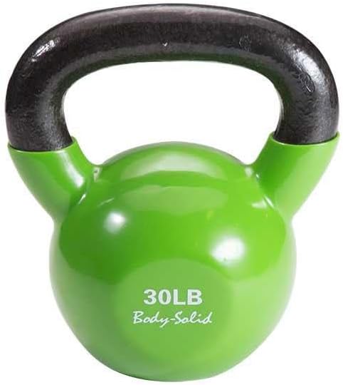 Body-Solid Vinyl Coated Kettlebells with Kettle Grip Handles, Perfect Kettlebells for Weight Training and Core Workout Exercise Equipments