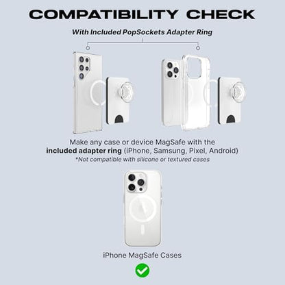 PopSockets Phone Wallet for MagSafe with Grip- Blanc Fresh