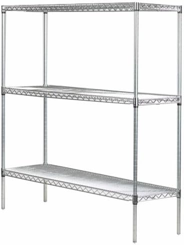 Omega 14" Deep x 60" Wide x 96" High 3 Tier Gray Starter Shelving Unit