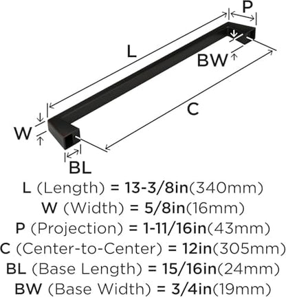 Amerock 12" Blackrock Oil-Rubbed Bronze Appliance Pull
