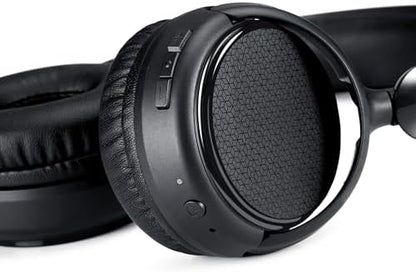 Amazon Basics Bluetooth On-Ear Headphones Wireless with Microphone, Deep Bass, 35 Hour Playtime, Foldable, Collapsible, Portable Travel Friendly, Black