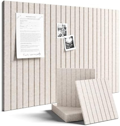 Fluxynara 36" x 24" Large Felt Bulletin Board, Oatmeal