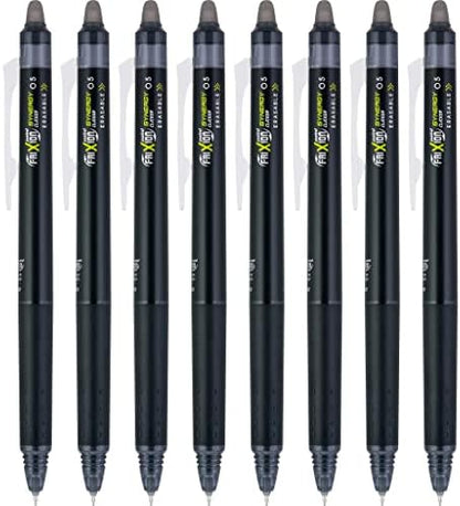 PILOT FriXion Synergy Clicker Erasable, Pack of 8, Black