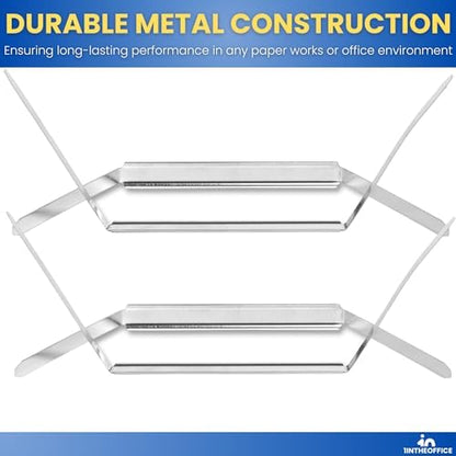 1InTheOffice 2 Inch Metal Paper Fasteners, 2.75" Center to Center, 100 Pieces/Pack, 2 Pack