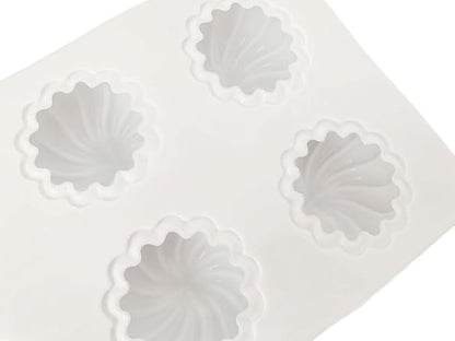 6 Holes Spiral Castle Shape Silicone Mold for Baking Mousse Cake Ice Cream Dessert Pudding Brownie Pastry Fondant Jelly Cake Decoration Mold