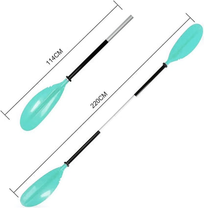 Kayak Paddle - Adjustable 2 Pieces Aluminum Alloy Shaft with Glass Fiber Blade for Surfing,Oar Fishing Easy Packable Travel