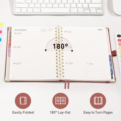 RETTACY 2027 Planner, Weekly and Monthly, A5 Size (5.7" x 8.3")