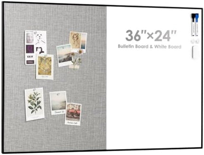 ARCOBIS Cork Board White Board Combo for Wall