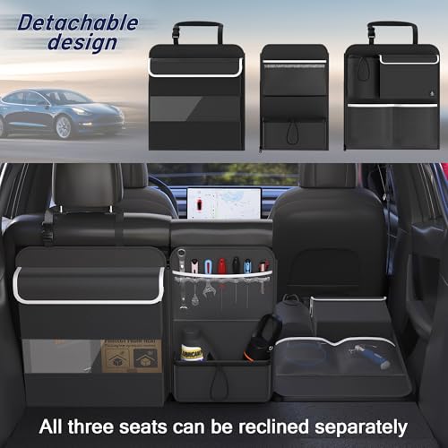 Back Seat Trunk Organizer Hanging Car Organizer Trunk Foldable Cargo Storage with 7 Large Pockets