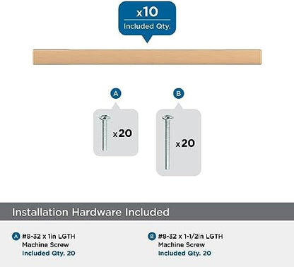 Amerock 10BX37131CZ | Champagne Bronze Cabinet Pull | 3-3/4 inch (96mm) Center-to-Center | 30 Pack | Cityscape | Furniture Hardware
