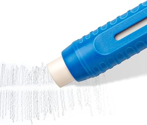 STAEDTLER Mars Plastic Eraser Pen with Refillable Holder, German-Made Eraser for Pencils, Smudge-Free & Tear-Free Precision, Retractable Design with Clip, Blue