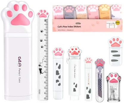 9Pcs Cute School Supplies, Cute Stationery,Includs Pencil Sharpener