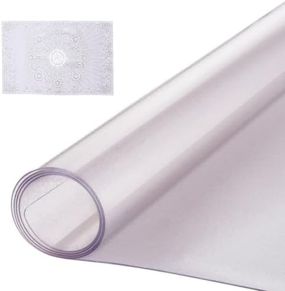 VEVOR Plastic Table Cover, 42 x 60 Inch 1.5 mm Thick Frosted Rectangle PVC Desk Mat Protector, Waterproof & Easy Cleaning Pad Tablecloth, for Office, Dresser, Dining Room, Night Stand