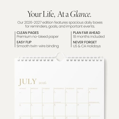 Karto Wall Calendar 2026-2027 8.5x11 in - Golden