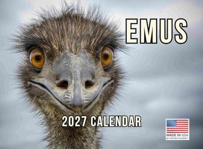 Emu Calendar 2027 Monthly Wall Calender 12 Month