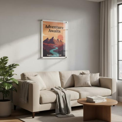 Azar Displays 105524 Standoff Sign Holder: 18" X 24" Graphic Size. Overall Frame Size: 22" X 28", clear