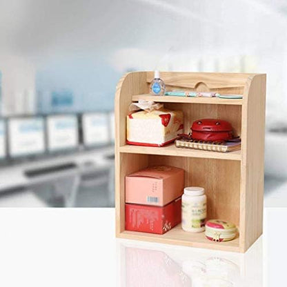 Adjustable Wood Display Shelf Bookcase Office Supplies Desk Organizer Storage Rack | Birthday Gifts - Toy - Home Decor