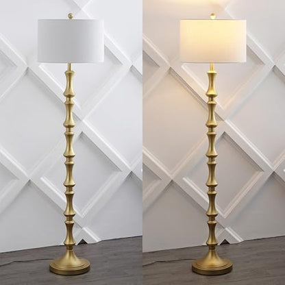 JONATHAN Y Jaxon Floor Lamp Traditional Glam Metal 62.5", Gold Painting