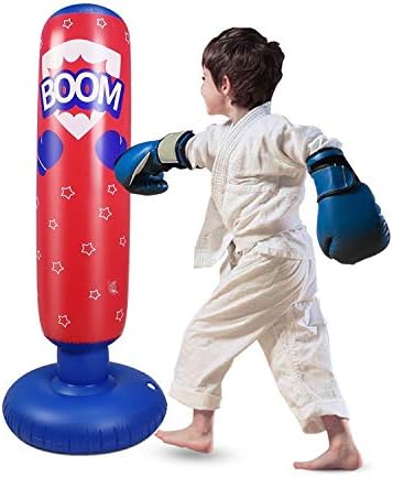 Punching Bag for Kids, Free Standing Boxing Bag for Bounce Back Focus Punching Bag for Practicing Karate, Taekwondo, De-Stress Boxing Bag for Kids.
