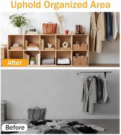 Solid Wood Horizontal Bookshelf,Cubby Storage Organizer,Vertical or Horizontal Bookcase,Hallway TV Stand,for Books, Photo Albums, Plants & Daily Necessities(47.2"-8Cube)
