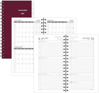 AT-A-GLANCE 2027 Planner Refill, Weekly, 3.25" x 6.5", Portable Size 2, Tabbed (064-287-27)