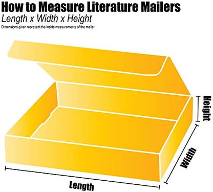 Top Pack Supply Literature Mailers, 9" x 6 1/2" x 1 3/4", Kraft (Pack of 50)